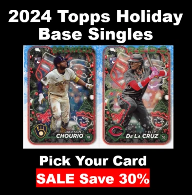 2024 Topps Holiday Baseball H1 - H200 You Pick Complete Your Set - Base Singles - Image 1 of 2