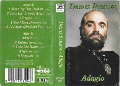 Demis Roussos ‎– Adagio, Original Cassette, UK Version - Image 1 of 4