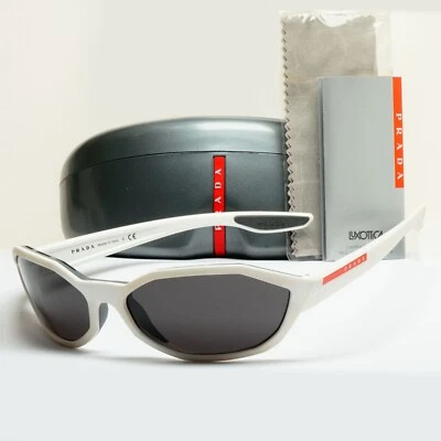 Gafas de sol Prada blancas negras envolventes angulares PS04US SPS 04U AAI-9Q1 231124 Foto 1 de 4