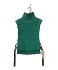 Gilet femme en tricot horizontal câble Sacai vert Japon taille : OS 22-0439S/2915