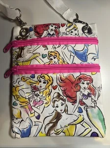 Disney Girl Princess Crossbody Purse Bag with Zipper Pockets Adjustable White - Picture 1 of 7