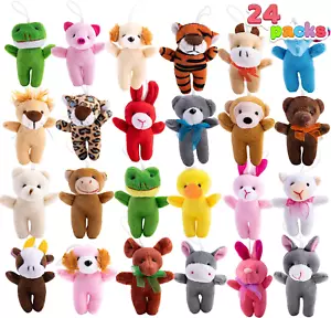 JOYIN 24 Pcs Mini Animal Plush Toys, 3” Stuffed Animal Bulk for Kids Birthday Pa - Picture 1 of 7