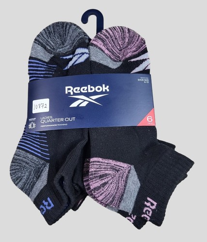 REEBOK scarpe da donna calzini 1 4 controllo umidità elasticizzate 6 paia taglia 4 10 