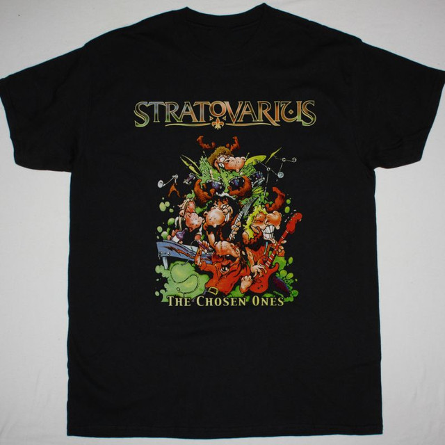 STRATOVARIUS THE CHOSEN ONES POLERA NEGRA MANGA CORTA MUJER - Abominatron