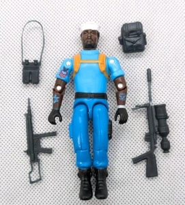 GI Joe Black Major Custom Naval CVN99 Ship CREW Blue Shipwreck Dark Skin Sailor - Picture 1 of 3