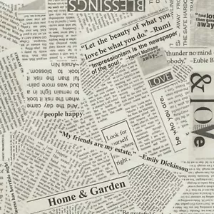 Periódico de Noticias BTY Blessing & Love Spackle Tela de Algodón Por Yarda - Imagen 1 de 1