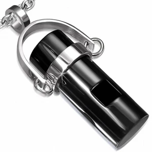 Men's Black Cylinder Pendant - Picture 1 of 1