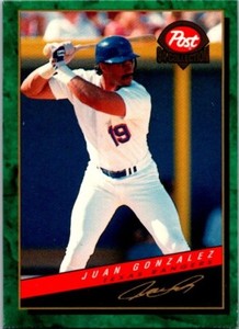 1994 Post Cereal #3 Juan Gonzalez Rangers