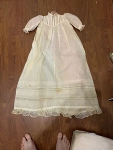 Vintage 1860’s Christening Dress Stained - Picture 1 of 12