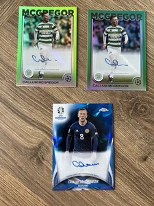 2024-25 Topps Chrome UEFA CC ammiraglia Callum Mcgregor /199/99 + auto zaffiro - Foto 1 di 5