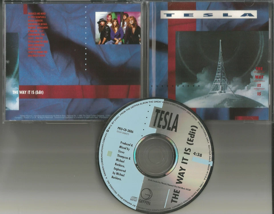 TESLA The Way It is w/ RARE EDIT PROMO Radio DJ CD Single 1990 USA  Foto 1 de 1