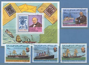 Trasporto D26 Navi - Posta - Timbro su timbro - 4v + Foglio 1979 Mauritania - Foto 1 di 1