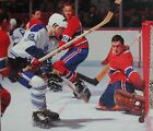 NHL HOCKEY PHOTO PRINT TED HARRIS ROGIE VACHON MONTREAL CANADIEN VS RED KELLY 
