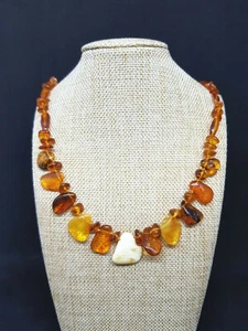 Schöne echte baltische Bernstein Cloepatra Halskette mehrfarbig MIX keine Verbesserung - Bild 1 von 6