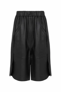 NWT RRP $650 Sass & Bide THE ART OF STRUCTURE Leather Boxing Shorts Size 36 6 - Picture 1 of 4