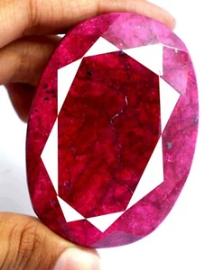 400CT Certified Natural 70mm x 49mm x 26mm Red Ruby Gemstone Big Sale DI581 - Picture 1 of 4