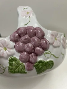 Fruit in Handled Basket Decor – 10” Diameter – 1.55kg ceramic - Picture 1 of 12