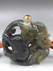 Very Nice Chinese snuff bottle Antique carved jade"elephant""4709