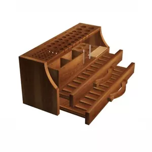 High-End Ulmwood Aufbewahrungsgestell Praktisches Leder Werkzeug Halter Lederhandwerk Werkzeuge - Bild 1 von 12