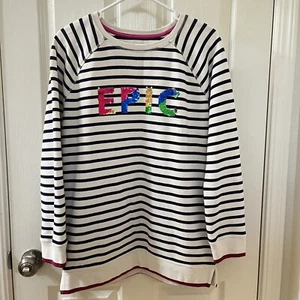 Mini Boden Striped Flip Sequin EPIC Sweatshirt Tunic Top Girls Size 15-16 years - Picture 1 of 12