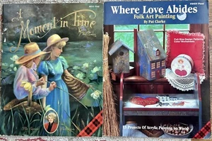 2 Vintage Decorative Tole Painting Pattern Bks Pat Clarke - Picture 1 of 15