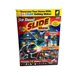 Star Shower Diashow LED-Lichtprojektor enthält 12 vollfarbige Urlaubsfolien - Bild 1 von 5