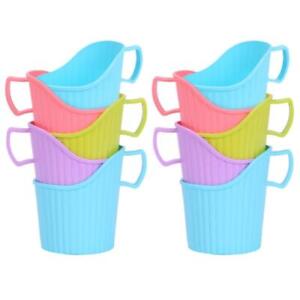 10PCS Disposable Cup Holder with Handle Heat Cold Insulation Coffee Tools
