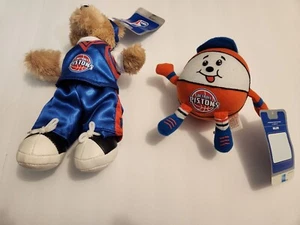Peluches de la NBA - oso de juguete y baloncesto de los Detroit Pistons - con etiquetas - Imagen 1 de 7