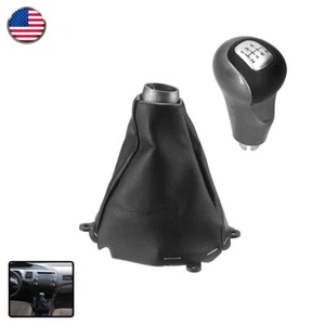 1pc Car 6Speed Manual PU Gear Shift Knob Shifter With Boot For Honda Civic 06-11 - Bild 1 von 19
