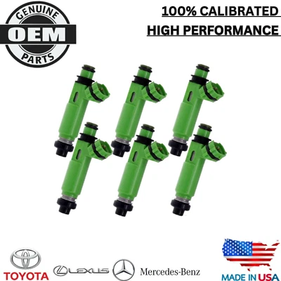 x6 Inyectores de combustible OEM DENSO para 98-03 Mitsubishi Montero Sport 3,0 L #195500-3170 Foto 1 de 4