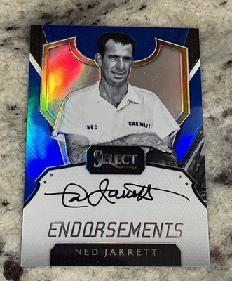 2017 Panini Select No. E-NJ Ned Jarrett Endorsements Blue Prizm AUTO #’D 06/50 - Image 1 of 2