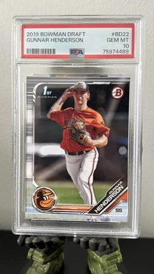 Placa de impressão 2019 Bowman Draft Gunnar Henderson #BD-22, PSA 10 - Imagem 1 de 2
