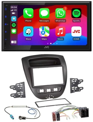 JVC Bluetooth USB MP3 2DIN DAB Autoradio für Toyota Aygo Peugeot 107 Citroen C1 - Bild 1 von 4