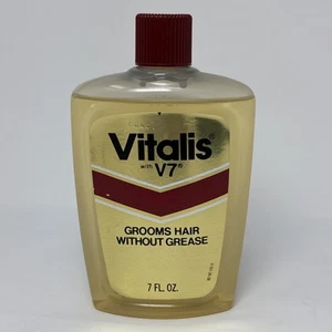 Vintage Vitalis V7 Hair Tonic Bristol-Myers Red Cap 7 fl oz Full 1974 Alcohol - Picture 1 of 5