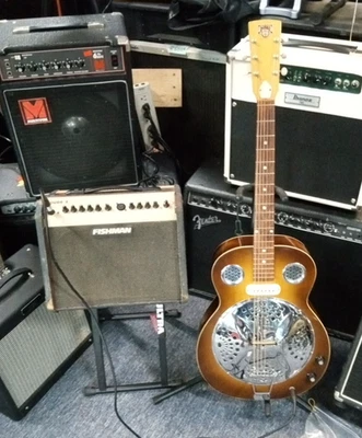 Guitarra Gibson Elétrica Dobro Dobrolectric Ressonador COM ESTOJO RÍGIDO ANTIGA VINTAGE - Imagem 1 de 4