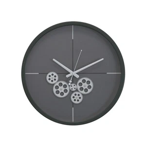 Modern Minimalist 18"D Dark Green Clock with Open Moving Multi-Color - Picture 1 of 5