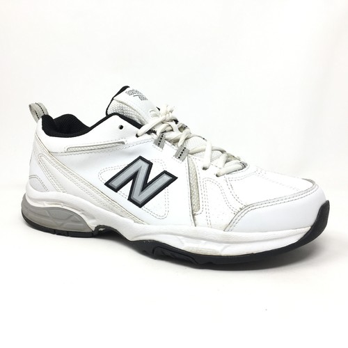 Scarpe da passeggio New Balance 608 v3 sneakers uomo taglia 8 5 4E pelle bianca casual
