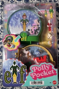 2025 ELF Polly Pocket BUDDY & SANTA Micro Dolls Playset CHRISTMAS Viral Tik Tok - Picture 1 of 10