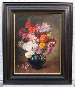 Hans Buchner (Stuttgart 1856-1941 München) Prächtiges Bluemenstillleben Gemälde - Bild 1 von 12