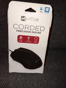 New iHome Corded Precision Optical Mouse Black  - Picture 1 of 3