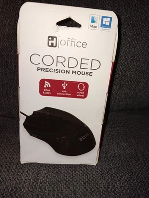 New iHome Corded Precision Optical Mouse Black  - Image 1 of 3