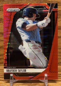 BRAYDEN TAYLOR Red Pulsar /399 Prizm | 2025 Panini Prizm TAMPA BAY RAYS #207 - Picture 1 of 2