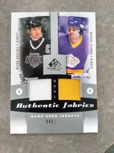 Wayne Gretzky 2010-11 SP GAME USED AUTHENTIC FABRICS DUALS DIONNE # 43/100