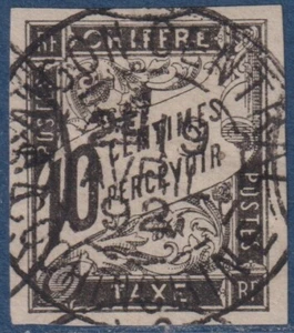 Colonies générales: Taxe n°6 oblitéré SAIGON - Picture 1 of 2