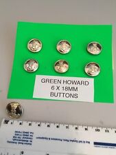 6 X BRAND NEW GREEN HOWARDS GOLD ANODISED 18mm BUTTONS IDEAL FOR JACKET/BLAZER