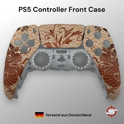 PS5 Controller Orange Asian Dragon Design Gehäuse Zubehör Case Schale Mod S4M1 - Bild 1 von 3