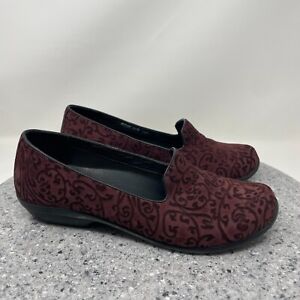 Dansko Womens Shoes Loafers 9.5 Slip On Comfort Burgundy Suede Leather EUR 40