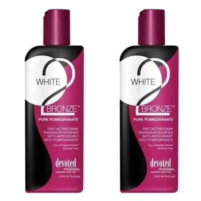 Devoted Creations White 2 Bronze Pomegranate Dark 2x Sunbed Tanning Lotion Cream - Image 1 of 2