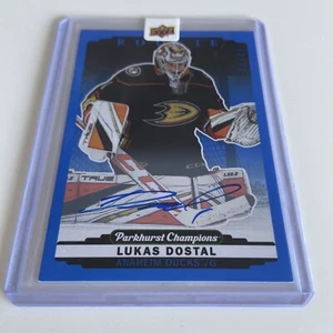 NHL Card - Lukas Dostal - Rookie Blue Auto 23/25 Parkhurst Champions 2022-23 - Ducks - Picture 1 of 3