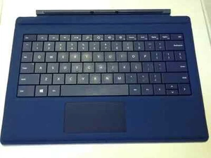 Microsoft Model 1644/1709 Type Cover for Surface Pro 3 Dark Blue Keyboard Tested - Picture 1 of 2